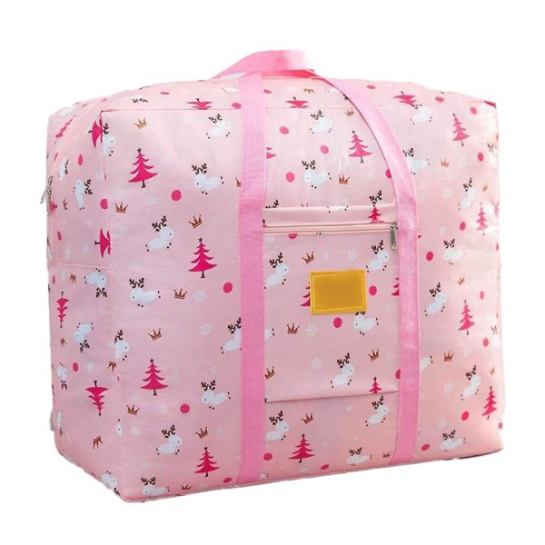 Moving Travel Bag Pack Bag Fuktsäker Extra stor Clothing Quilt Dust Bag pink L