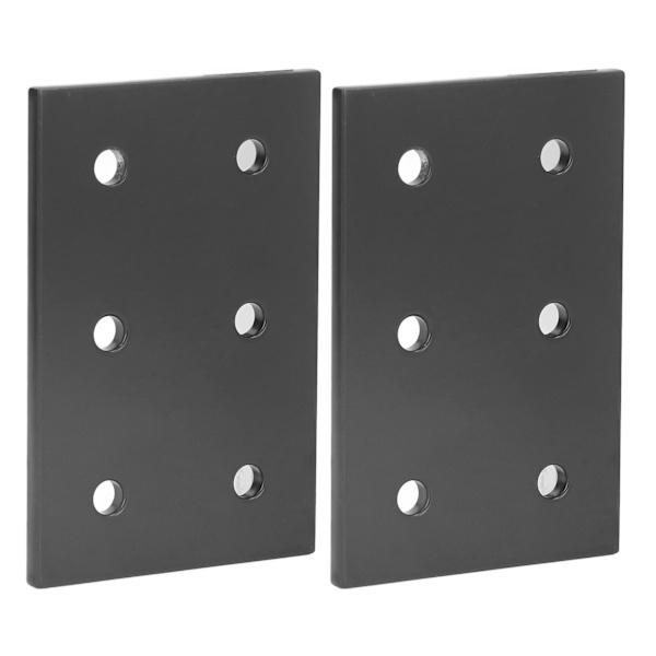 2 st skarvplatta 6 hål Aluminiumlegering Rost Korrosionsbeständighet Platt anslutningsplatta för maskinmöbler 6060