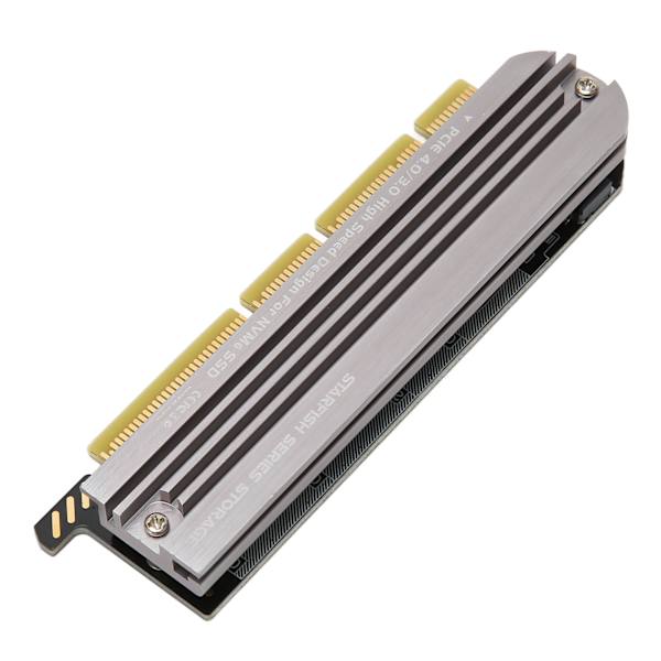 M.2 NVMe SSD til PCIe-adapter PCIe 4.0 aluminiumlegering Plug and Play M.2 PCIe-adapterkort for stasjonær X16-spor