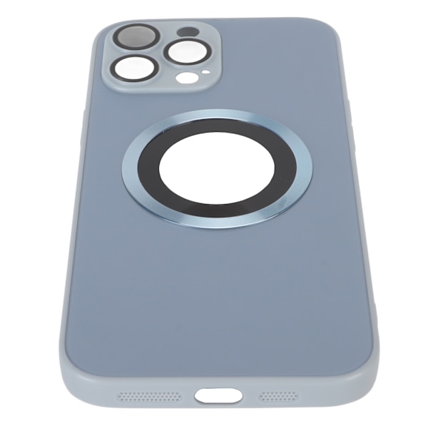Dammsäker Repskyddande Magnetiskt Telefonfodral Frostat Glas Skyddande Omslag för iPhone 14 Pro Max Blå