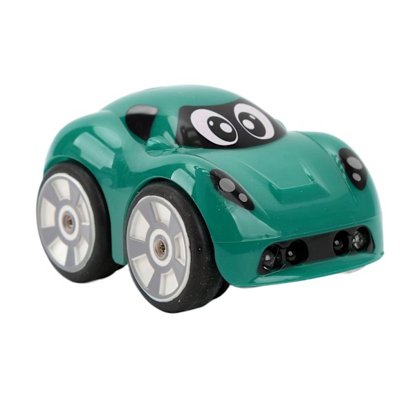 Mini Tegneserie RC-bil 2.4G Fjernkontroll Bil Følg Sporet Racing RC-bil for Småbarn Gutter Jenter Lekegave Grønn