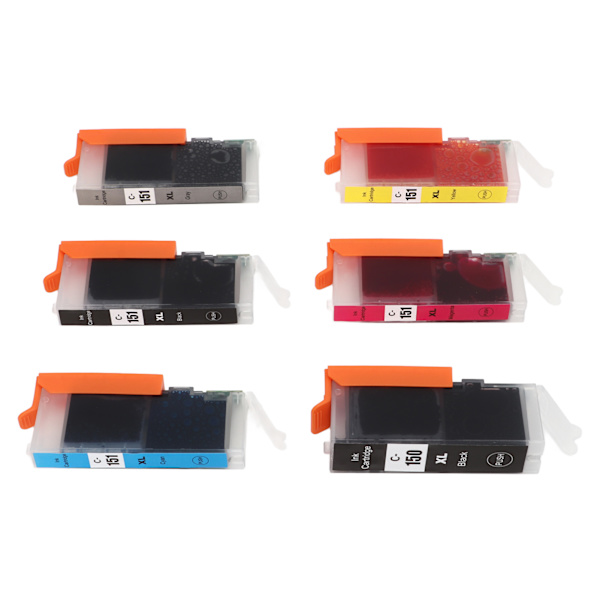 Mustekasettisetti 150 151 mustekasetti tasaisen tulostuksen PIXMA MG5410 MG5510 MG5610 MG6310 BK C M Y GY