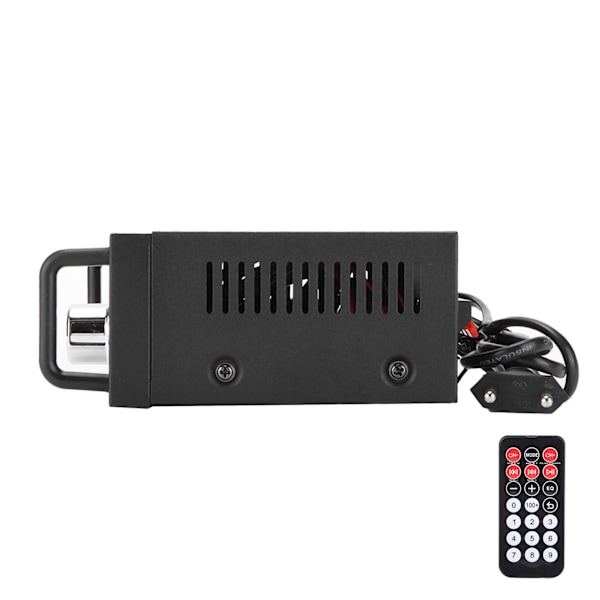 2-kanals strømforsterker Mini Bluetooth USB/FM Smart Digital med fjernkontroll EU-kontakt 220V