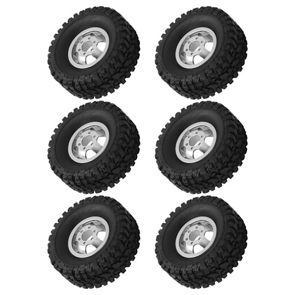 RC-kumirenkaat alumiinivanteilla WPL C14 C24 C34 C44 B14 B24 B16 B36 4WD -automalleille Hopea