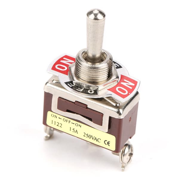5 stk ONOFFON 3-posisjons vippebryter 3-pinners 12mm 15A 250VAC