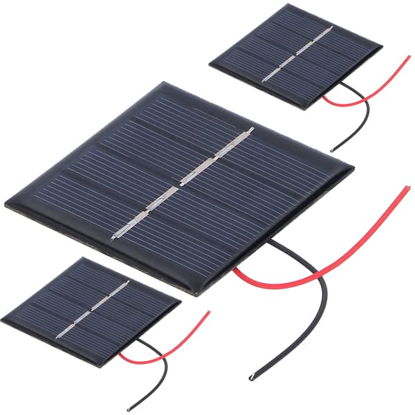 【NX】3 stk 0,45W 2V Mini solcellepaneler Mikro kablet polysilisium solcellepanel DIY batteri
