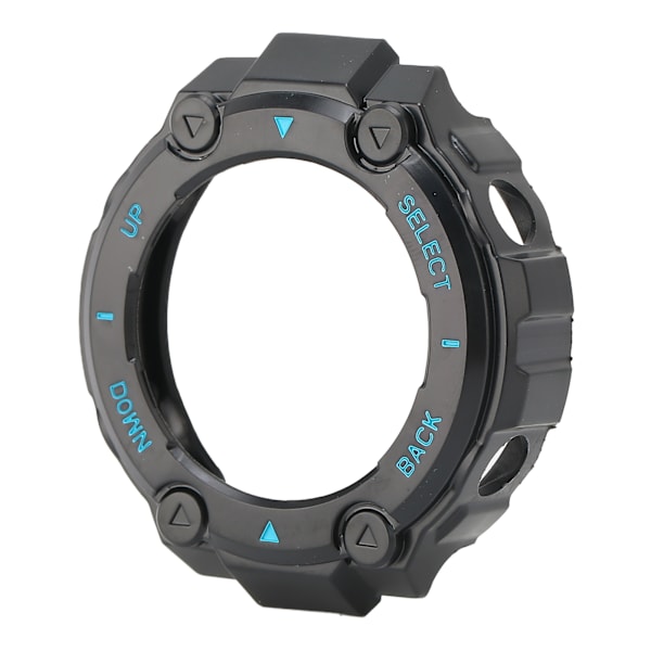 Plastskyddsfodral för Amazfit TRex Watch Edge Bumper Protective Shell Ram (Black Shell Blue Word)