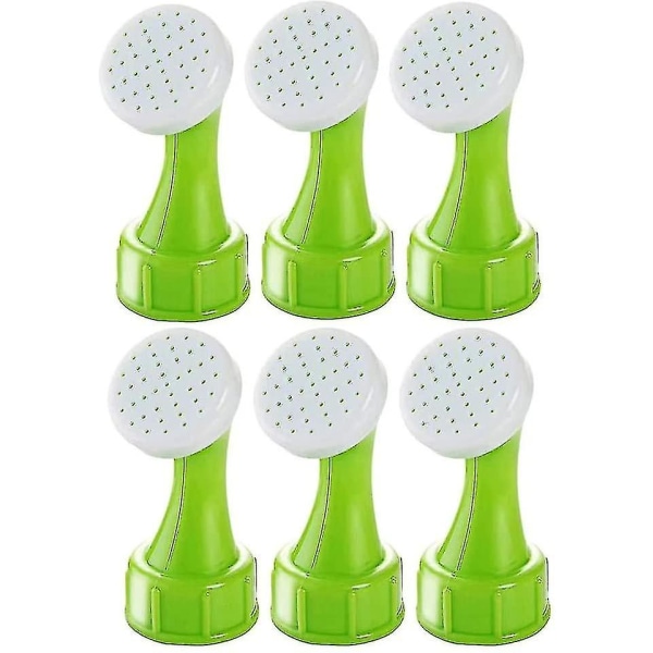 Flasktopp Bevattning Plastmunstycke Sprinklerhuvud Grön För Bevattningsanordning 6st