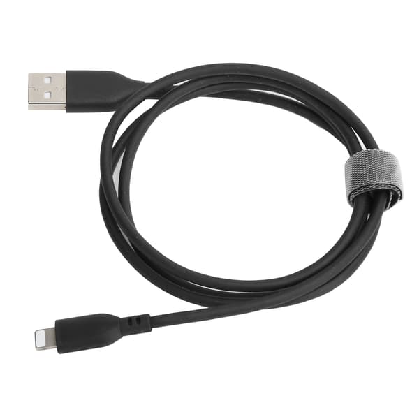 KUULAA 1M Mobiltelefon 2.1A Datakabel Opladerkabel Telefon Blød Opladerledning Sort