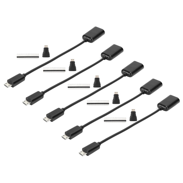 5 Sarjaa Micro USB - OTG-kaapeli HDMI Naaras - Mini HDMI Uros -adapteri GPIO-liitin Raspberry Pi Zerolle