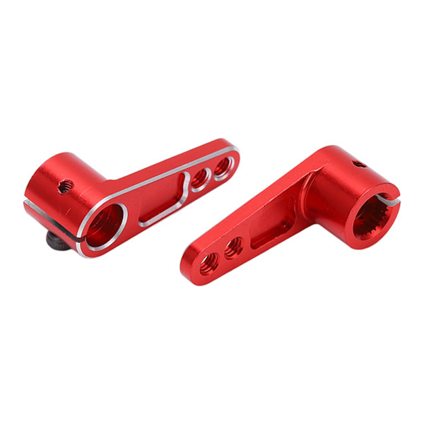 2 stk RC Styrearmer 25T Anodisert Behandling Nøyaktig Størrelse Stabil Ytelse Liten Lett Servo Horn Arm for RC Biler Rød