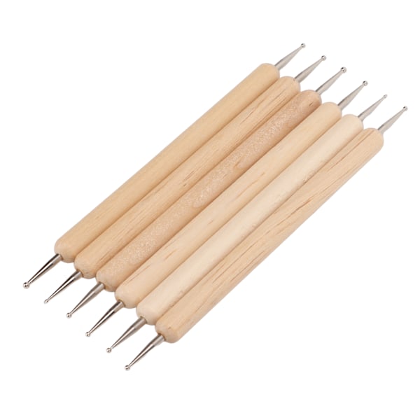 6 st Double End Tracing Dotting Stylus Fast Grip Gravering Stylus Set för att göra skulptur DIY-läder
