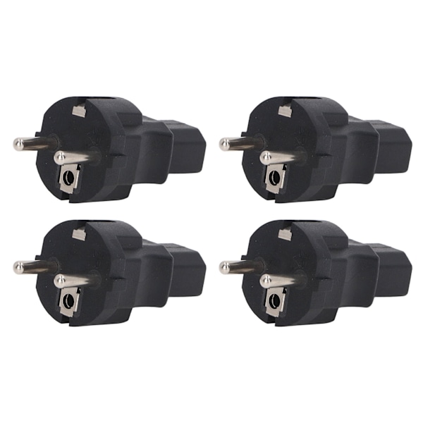 4st EU 2 kortplats Plugg till IEC320 C13 Strömadapter Professionell EU till C13 Strömkontakt Adapter för bärbar skrivare EU Plug 100‑250V