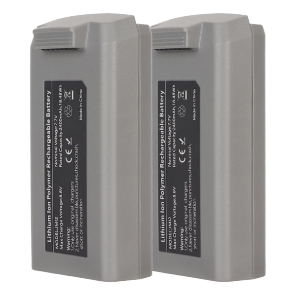 2 stk RC Drone Batteri 7,7V 2400mAh Fjernbetjening UAV Backup Batteri til DJI Mavic Mini 2 til Mini 2 SE til Mini SE