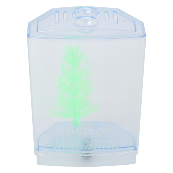Mini Akvarium Transparent Vandplanter Opdrætskasse Yngel Inkubator (enkelt)