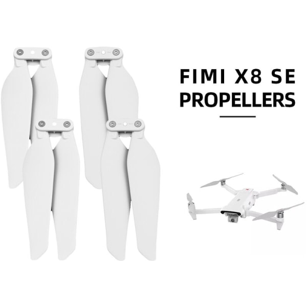 4 hopfällbara snabbkopplingspropellrar för FIMI X8 SE, modell: vit