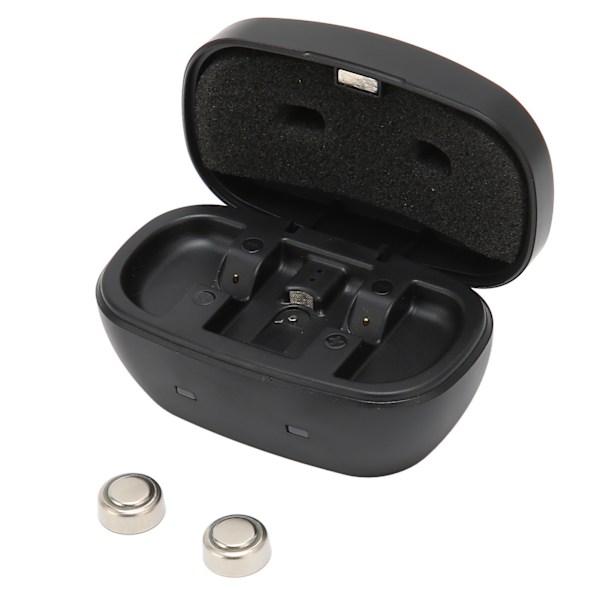 2st A675 knappbatterier USB uppladdningsbar knapp batteriladdningsbox för hörapparater