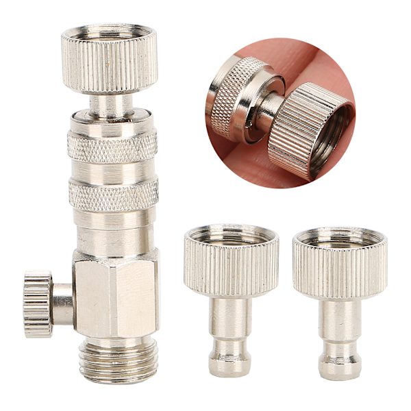3 st Airbrush Connector Snabbkoppling med Air Flow Adjustment Air Compressor Fitting
