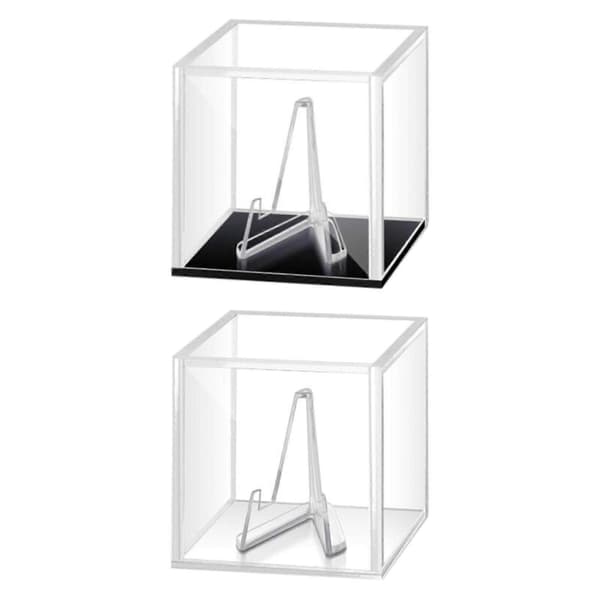 [NX] Gitarrplektrum Display Box Plektrumfodral med Stativ Klar Hållare Gitarrplektrum Box Kompatibel med Gitarrister Elbas Ukulele Kärlek transparent base