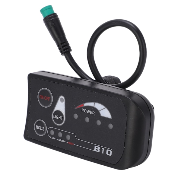 El-sykkel LED-display Kontrollpanel 36V 48V S810 LED-display Måler for El-sykkel Modifisering Vanntett Grensesnitt