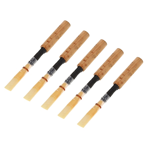 Ersättningsdelar för oboe Reed-blåsinstrument av god kvalitet med transparent rörhylsa (5 st)