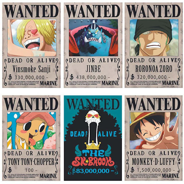 28,5*19,5 CM Anime Wanted Belønningsplakater Hjemmedekorasjon Veggklistremerke Papiraffiche Henger for Vegg og Dør
