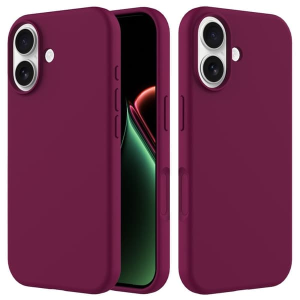 【NX】Kompatibel med iPhone 17 Silikone Telefoncover - Vinrød