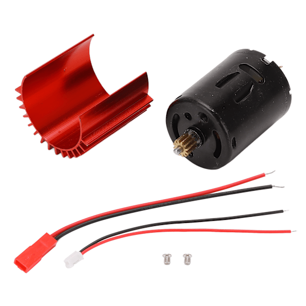 52000 Rpm High Speed ​​Metal 370 Motor Kylare RC Biluppgraderingsdelar Tillbehör för WPL D12(Röd)