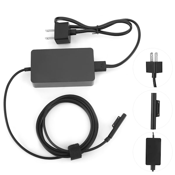 15V 4A 65W Strömadapter för Microsoft Pro 3 4 5 6 Bärbar dator US-kontakt 100‑240V