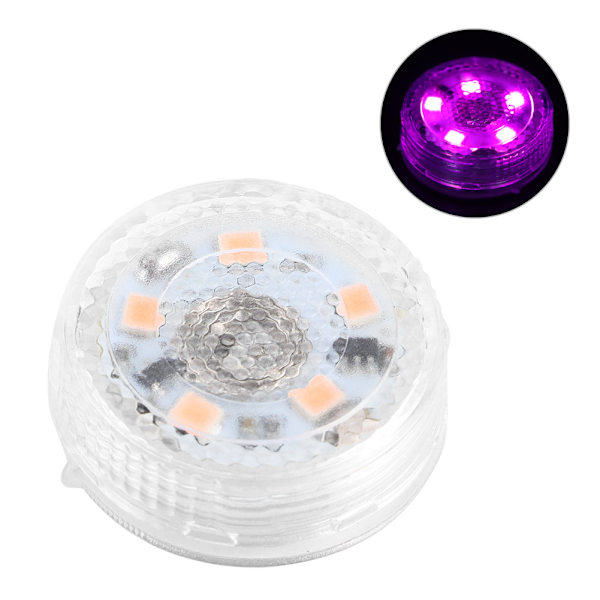 Auto Car LED Touch Light Trådlös Stick Ambient Lamp Hög ljusstyrka Inbyggt knappbatteri (rosa lila ljus)
