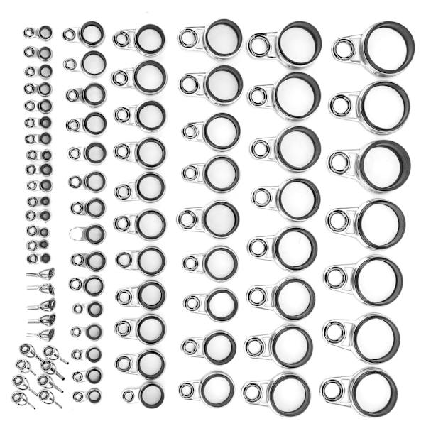 Telescopic Surf Casting Rod Guider Tip Tops Reparationssats Fiskspö Eye Line Guide Ring