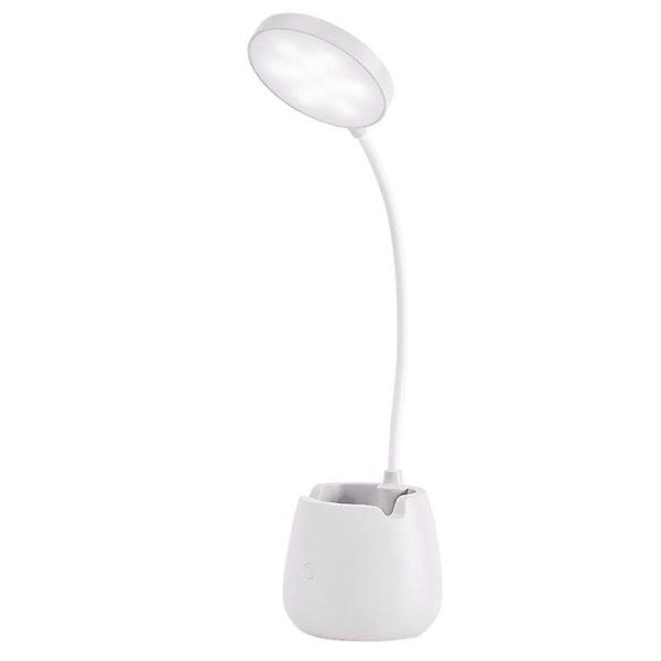 Led bordslampa med nattlampa, uppladdningsbar USB -läslampa, dimbar skrivbordslampa, 360 flexibel hals för hemmakontor