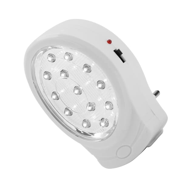 13 LED oppladbart hjemmenødlys automatisk strømbruddslampe (US-plugg)