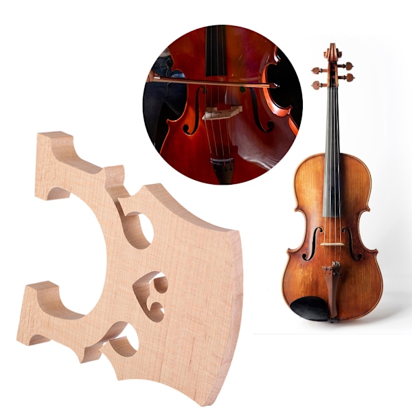 Maple Wood Cello Bridge Ersättningsdelar Instrumenttillbehör för 1/4 cello