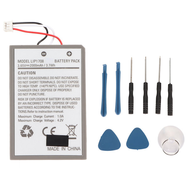 LIP1708 Ersättningsbatteri för PS5-kontroller 2000mAh spelkontrollbatteri för PS5 CFI-ZCT1W trådlös handkontroll