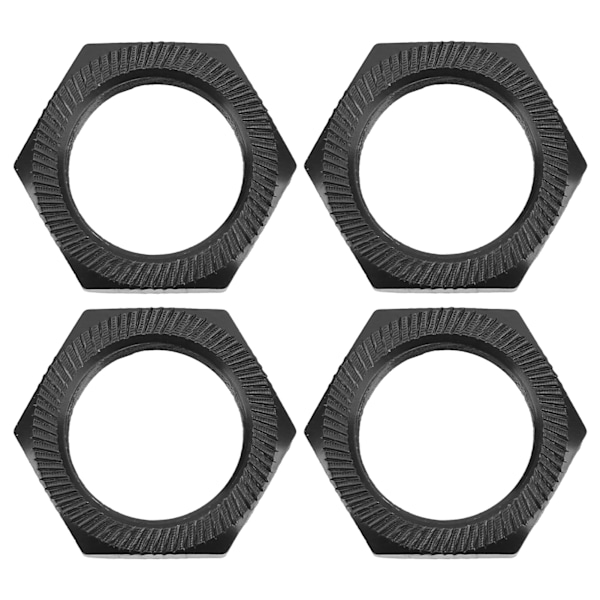 4 st 24 mm Hexnavsmutter Aluminiumlegering Höghållfast 24mm Hexnavmutter för ARRMA 1/5 Outcast Kraton 8s Svart