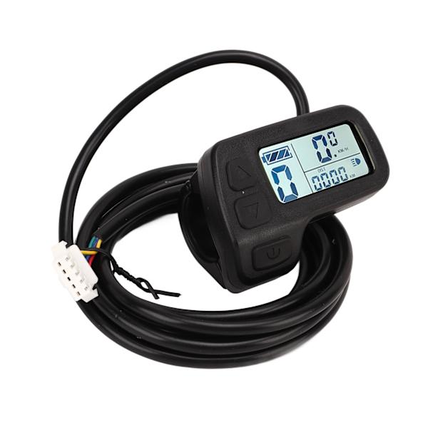 Elektrisk cykel LCD-display 24V 36V 48V Universal SM-stik Hastighedskontrolmåler til elektrisk cykel
