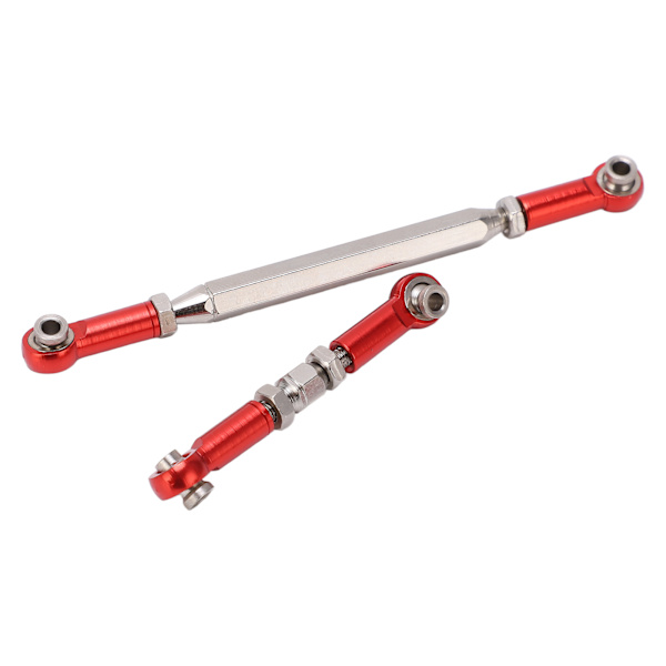 Metall justerbar styrestang Aluminiumlegering Servoarm Trekkstang for MN-serien D90 MN90 RC-biler Rød