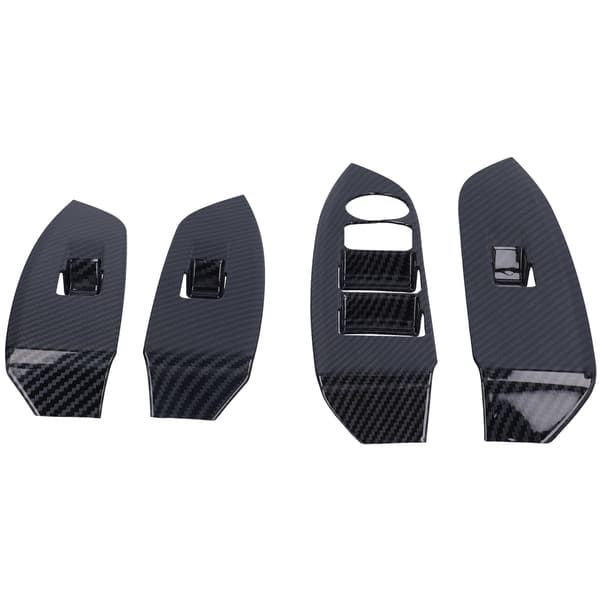 4 STK Vindusbryterpaneldeksel Karbonfibererstatning for Mazda CX‑3 CX3 2016‑2021