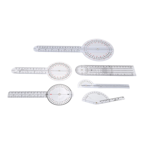 6 ST Medical Goniometer Set 6 8 10 tums Multifunktion Joint Goniometer Set för sjukgymnaster hemmabruk och studenter