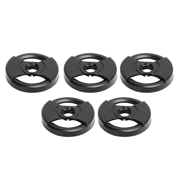 5 stk Plastplader Adapter 45RPM Pladespiller Adapter Grammofon Tilbehør Sort 1L50