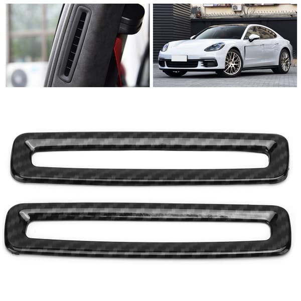 2 stk Karbonfiber-stil BPillar Luftventilramme Trim Passer for Panamera 1020