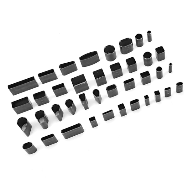 1 set 39 st Formstil Hål Hollow Cutter Punch Läder Craft DIY Tool Metall