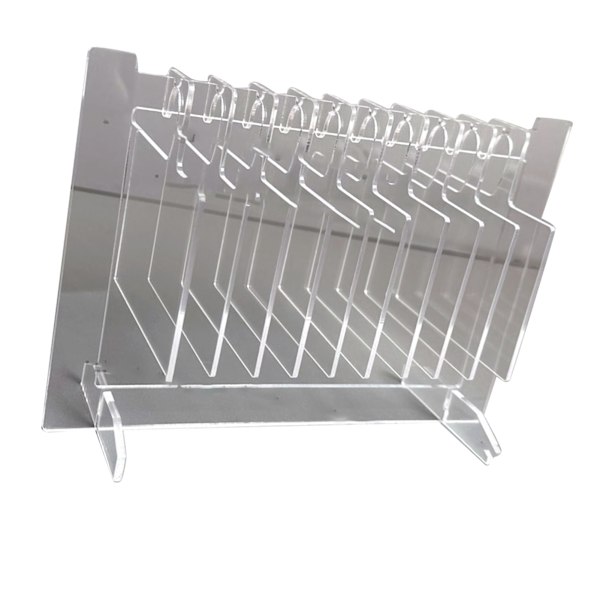 Negle Hanger Display Stativ Akryl Hængende Transparent Organizer Negleprøve Display Stativ med 10 stk Hanger L