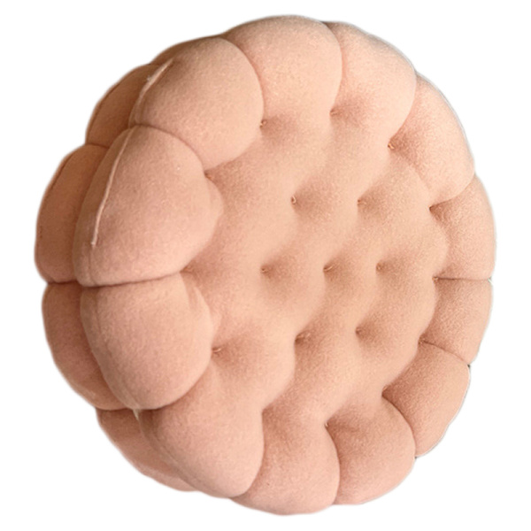 Cookie Kudde Söt Mjuk Andas PP Bomull Fyllning Sittdyna för sovsal Sovrum Sängbord 450g Strawberry Pink