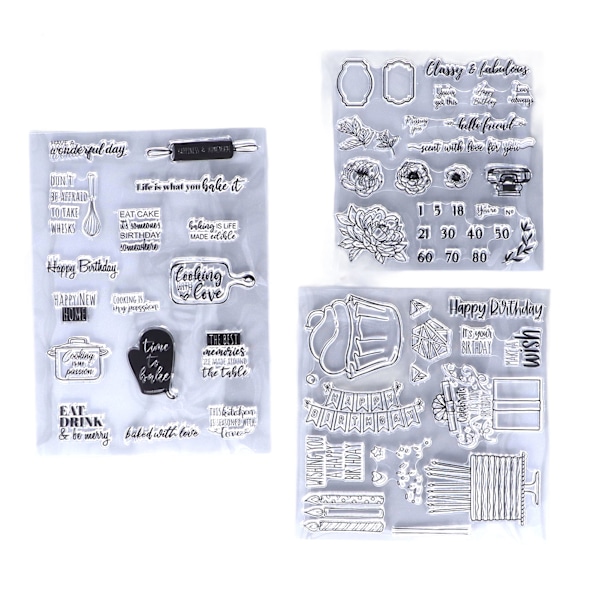 3 st Klar Stämpel DIY Scrapbook Handbok Album Dekorativ Transparent Stämpel Pappershantverk Handgjorda Gåvor