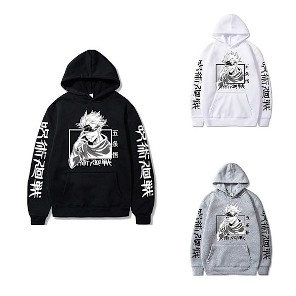Høst og vinter unisex hettegenser Hip Hop Animegensere Løse langarmet hettegenser for hverdag og fest