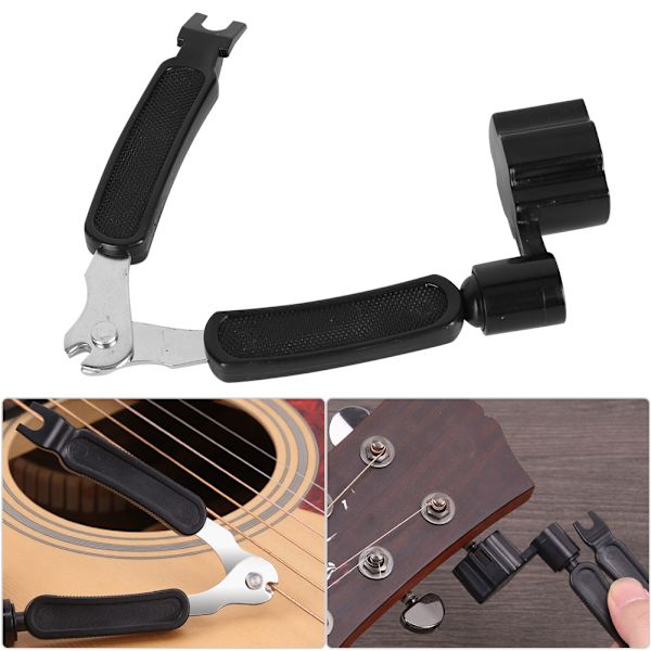 Guitar Repair Maintenance Tool Kit 3 i 1 String Winder Leveling Linjal Fret Sanding File (Gitar Repair Maintenance Tool )