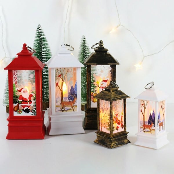 Retro tuulilamppu joulupainatuskuvio Koti Night Light -jouluinen työpöydän koristelu (Little White Angel), malli: Little White Angel