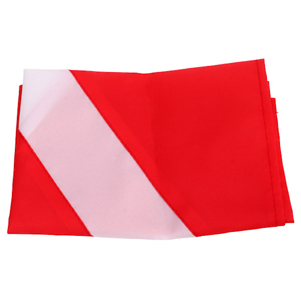 Dykkeflag Dykning Harpunfiskeri Freediving Dykker Ned Båd 50x35cm Rektangulær Rød Hvid